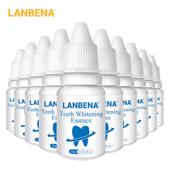 10PCS LANBENA Teeth Whitening Essence Powder Tooth Bleaching Dental Tools Oral Hygiene Removes Plaque Stains Daily Use 