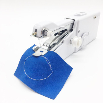 Portable Mini Manual Sewing Machine Clothes Fabric Handy Stitch Handheld Sewing Tool Needlework Cordless