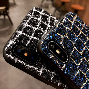 Fashion Sparkle Glitter Phone Cases for iPhone X 8 7 6 6S Plus Luxury Bling Powder Sequins Diamond Case PC Hard Cover Black Blue