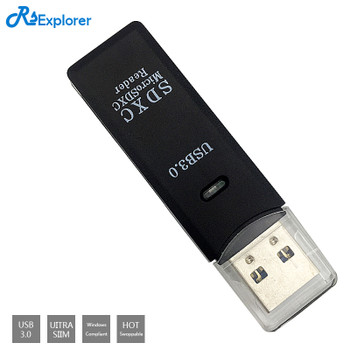 RSExploere Antiseismic USB 3.0 Micro SDXC SD TF Memory Card Reader Adapter SD/MicroSD/TF Transflash Card USB3.0 High-Speed