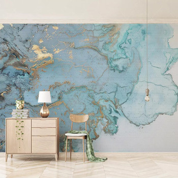 Custom Photo Wallpapers 3D Stereo Blue Texture Marble Wall Paper Murals Living Room TV Sofa Bedroom Study Decor Papel De Parede