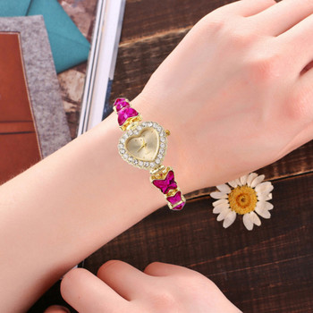 Top Brand Silver Luxury Women's Fashion Watch Rhinestone Ceramic Analog Quartz Crystal Round Wrist Watch Ladies Bracelet Watches