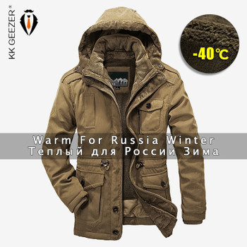 Winter Jacket Men Parkas Top Warm Waterproof Big Size 2018 Thicken Male Heavy Wool 2 in 1 Coat High Quality Fleece Cotton-Padded