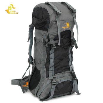 Free Knight Extra Large 60L Nylon Waterproof Mountaineering Backpack Outdoor Sport Climbing Hiking Traveling Picnic Bag Rucksack