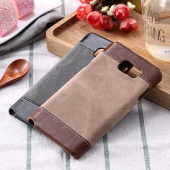Luxury Hard Case for Samsung Galaxy Note3/4 PU Leather Cowboy Grain Back Cover Suede Inner Fundas Coque No Smell Note5 Shell