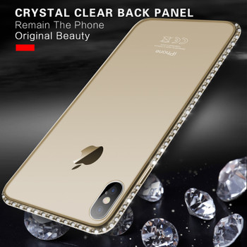 Moskado Phone Case For iPhone 7 X XR XS MAX 8 6 6s Plus 5 SE Fashion Bling Diamond Transparent Crystal Soft TPU Back Cover Cases
