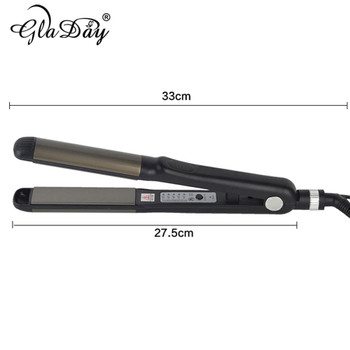 2-in-1 Styler Temperature Control Electric Hair Straighteners Styling Tools 110-240V Pro Straightening Irons With Fast Warm-up