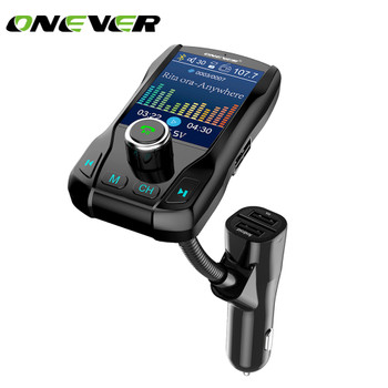 Onever Wireless Bluetooth FM Transmitter Modulator Hands-free Car Kit 1.8 Inch Color Screen MP3 Player with 5V 3.1A Dual USB