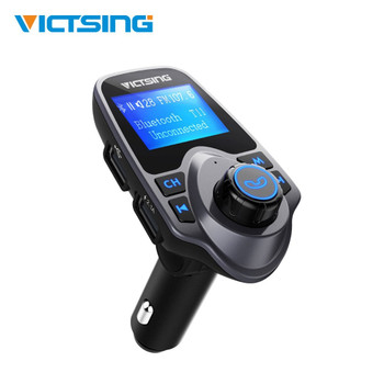 VicTsing Wireless Adapter Bluetooth FM Transmitter Radio Adapter Car Kit With Large Display Screen&amp;TF Card Slot&amp;USB Car Audio