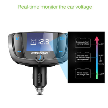 Bluetooth FM Transmitter Car FM Modulator Hands-free Call MP3 Player Support 3.4A Dual USB Fast Charging 