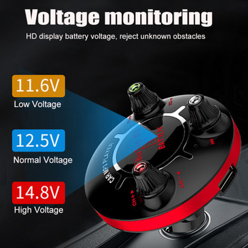 JINSERTA Power ON/OFF Control FM Modulator Bluetooth FM Transmitter Handsfree Car Kit Audio MP3 Player AUX Output TF USB Music