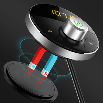AOSHIKE Wireless Receiver Bluetooth FM Transmitter Modulator Car Kit FM Radio 12V 24V Car Charger Music Player Digital Display