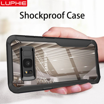 LUPHIE Shockproof Case For Samsung Galaxy S9 S8 Plus Note 8 9 Transparent Case Cover For Samsung A8 A6 Plus 2018 Armor Case Skin