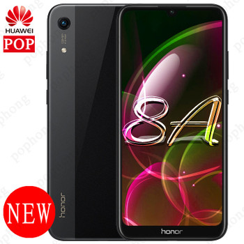 New Arrival HUAWEI Honor 8A 4G LTE Cellular MTK6765 Octa Core Android 9.0 Full Screen Cell Phone 6.08 inch 1560x720 3 Cards Slot