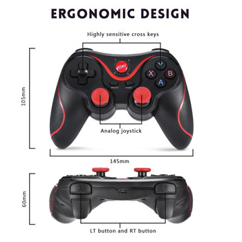 Gen Game X3 Game Controller Smart Wireless Joystick Bluetooth Android Gamepad Gaming Remote Control T3 Phone for PC Phone Tablet