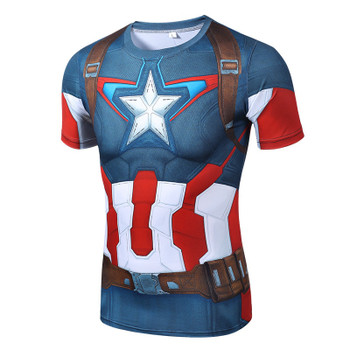 KYKU Captain America T Shirt Men Superman Tshirt 3D Tshirt High Quality Film Mens Clothing Hipster Short Sleeved 2018 Summer Top