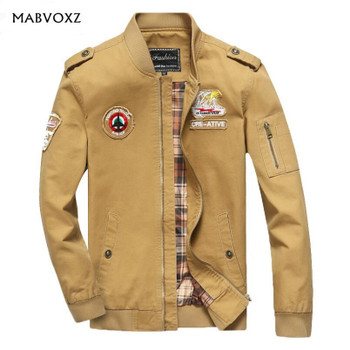 New Spring and Autumn Men Jacket Bomber Slim Fit Casaul Jackets and Coats Air Force One for Aeronautica Militare