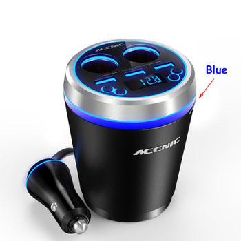 Original ACCNIC C1 FM Transmitter USB Car Kit Cigarette Lighter Splitter Adapter USB Car Bluetooth Micro /TF SD Music MP3 Player