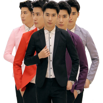 Fashion Blazer Men 2024 New Spring Autumn Clothing Candy Colors Blazer masculino Casual Slim Fit Wild terno Men's Suit Jacket