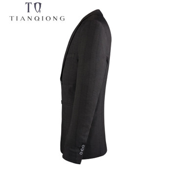 TIAN QIONG 2018 New Spring&amp;Autumn Brand Clothing Men Blazer Fashion Cotton Suit Blazer Slim Fit Masculine Blazer Casual Black
