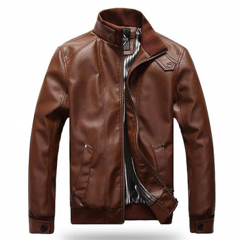 AmberHeard 2018 Fashion New Spring Autumn Motorcycle PU Leather Clothing Men Jacket Male Business Casual Coats Bomber Jacket