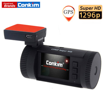 Conkim Dash Camera 1296P Full HD Car DVR Digital Car Video Recorder Pro Capacitor Mini 0826P GPS Dashcam Auto Registrar Car Cam