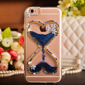 Fancy Flower rhinestone Funnel quicksand phone case For Samsung galaxy j2 j4 j5 j6 j7 J8 a5 a6 a7 a8 2017 2018 prime plus pro