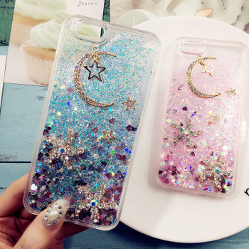 Fancy Diamond Starfish Moon heart liquid phone case For Samsung galaxy j2 j3 j4 j5 j6 j7 a5 a6 a7 a8 2017 2018 prime plus pro