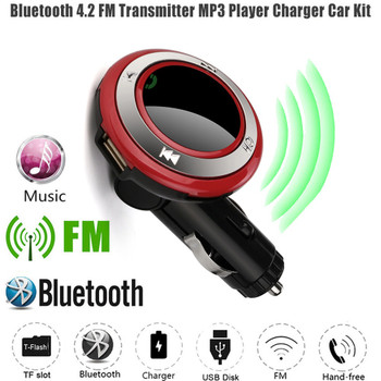 CARPRIE Universal Wireless Hands-Free Q7 USB Charge LED MP3 Bluetooth Car FM Transmitter With MIC abs Handsfree Player 