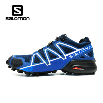 NEW ARRIVAL Salomon Speed Cross 4 CS Cross-country Shoes Speed Cross 4 MEN SHOES SUPPORT BLUE SNEAKERS  FOR MALE 40-46 SIZE HOT