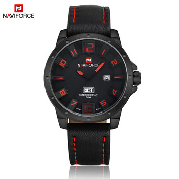 NAVIFORCE Mens Quartz Watch Fashion Watches Sport Man Leather Army Military Wristwatch Male Clock Waterproof Relogio Masculino 