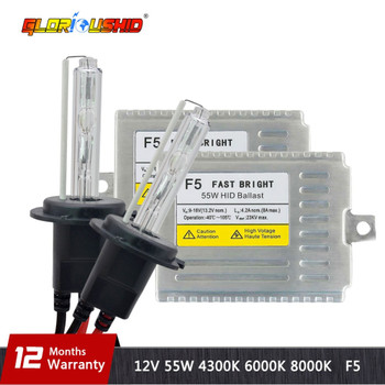 one set H7 xenon kit 0.1 Second Fast Bright F5 55w  HID kit H1 H3 H4 H11 9005 9006 HB4 D2S 881 4300k 6000k 8000k