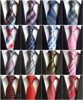 New Classic 100% Silk Men's Ties Neck Ties 8cm Plaid Striped Ties for Men Formal Business Luxury Wedding Party Neckties Gravatas