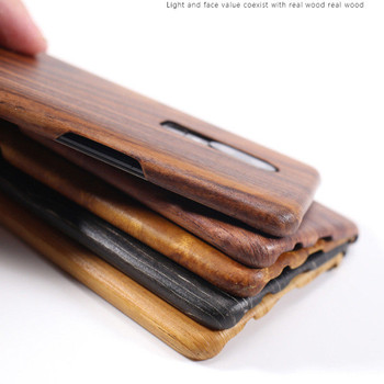 For Oneplus 6T 6 walnut Enony Wood Rosewood MAHOGANY  Wooden Slim Back Case Cover