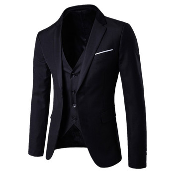 Chamsgend NEW Mens Fashion Blazer Men's Slim Fit 3-Piece Suit Blazer Business Wedding Party Jacket Vest Pants male Blazers  #40*