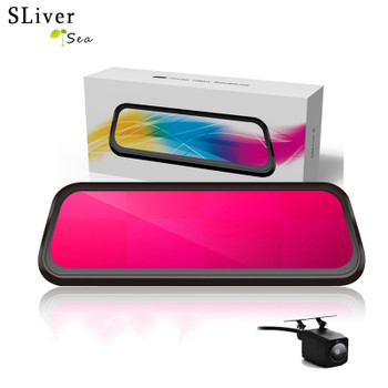 8.5inch HD Entirely Screen Mirror Dual Camera(Dual 1080P) Gesture Control Streaming Video Mirror Monitor with DVR Function B1410