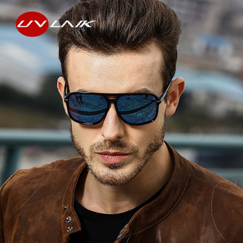 UVLAIK Oversized Sunglasses Men Polarized Mirror Goggles Driving Sun Glasses Man Brand Designer Retro HD Driver Sunglass 