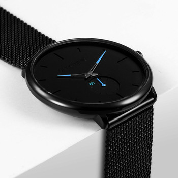 Ultra Thin Creative Black Stainless steel Quartz Watches Men Simple Fashion Business Japan Wristwatch Clock Male Relogios new