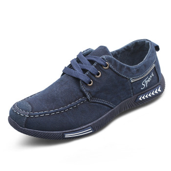 Merkmak Canvas Men Shoes Denim Lace-Up Men Casual Shoes New 2018 Plimsolls Breathable Male Footwear Spring Autumn men footwear