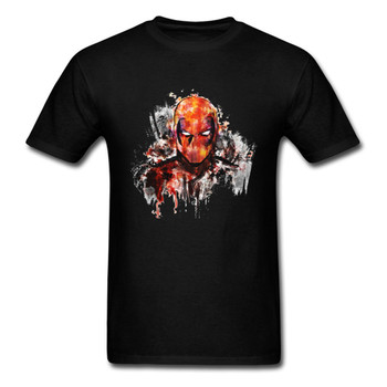 Marvel Deadpool T Shirt Men Watercolor Painting Art Designs Tee-Shirt Dead Pool Daredevil T-Shirt Superhero Tshirt New Fashion