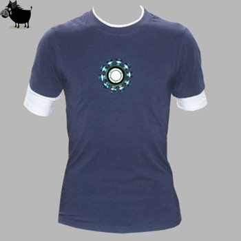  Men Marvel Emitting Luminous Exclusive design 100% Cotton short Sleeve t-shirt Men Iron Tshirt Homme Superhero Tees