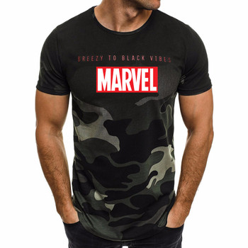 Ultra-thin New Fashion Marvel Short Sleeve T-shirt Men Superhero print t shirt O-neck comic Marvel shirts tops men clothes Tee 