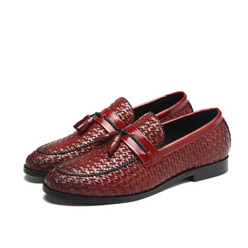 NPEZKGC Brand Men Shoes 2018 New Breathable Comfortable Men Loafers Luxury Tassel Weave Men's Flats Men Casual Shoes Big Size 48