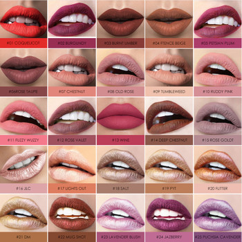 Focallure glitter Matte Liquid Lipstick 25color Lip gloss Lip Tint Cosmetic Lipstick not sticky Sexy Nude Makeup