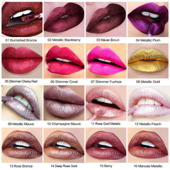 SACE LADY Metal Lipstick Waterproof Matte Makeup Liquid Lip Gloss Tint Long Lasting Lipgloss Glitter Paint Make Up Cosmetic 