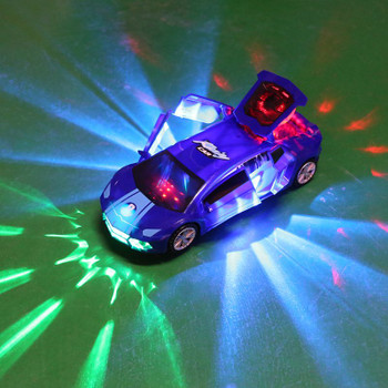 Electric Music Sound Cars For Children Kids Gift 3D LED Flashing Light Car Toy