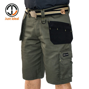  New Design Multiple Pockets Working Shorts Mens Cargo Casual Shorts Loose Fit Military Style Soldier Short Khaki Olive ID601