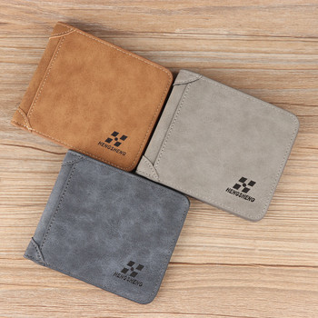 1PC Fashion Men Wallet PU Leather Purse Bifold Wallet ID Credit Card Holder Clutch Bifold Coin Pockets Portable Short Wallet