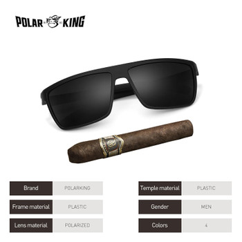 POLARKING Brand Retro Polarized Sunglasses For Men Oculos de sol Men's Fashion Square Driving Eyewear Traveling Sun Glasses