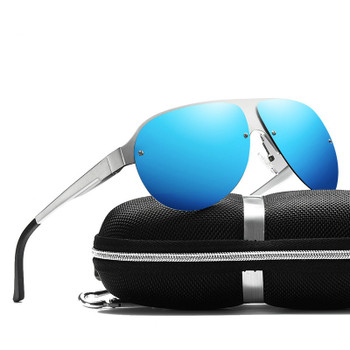 Trend Sunglasses Men Polarized Aluminum Magnesium Alloy Anti UV Fishing Sun Glasses Driver Driving Glasses Square Sports Goggles